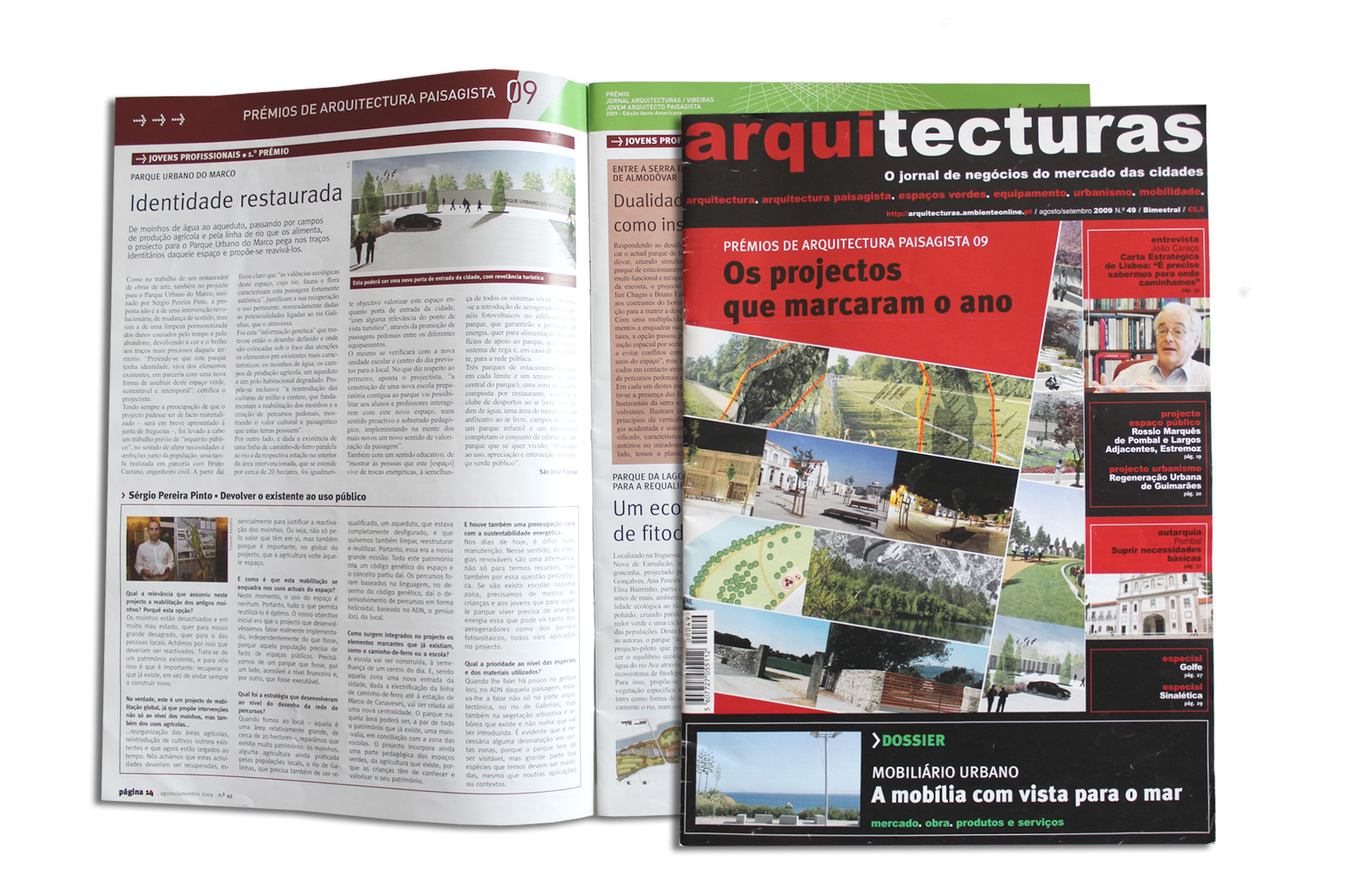 Sérgio Pinto Arquitetura Paisagista e Desenho Urbano Landscape Architecture & Urban Design prémio JORNAL ARQUITETURAS award